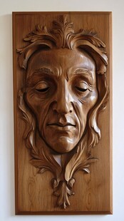 木雕木刻头像