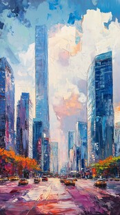 城市油画