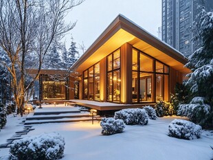 雪中玻璃房