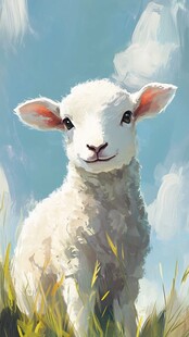 小绵羊插画