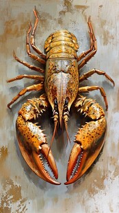 写实小龙虾手绘