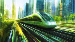 高铁行驶城市门户