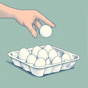 鸡蛋不翻插画