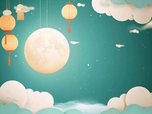 中秋扁平化插画