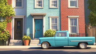 逼真的鹅卵石街道