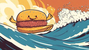 汉堡卡通ip形象