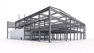 钢结构车间效果图