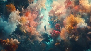 3d云海悬浮小岛