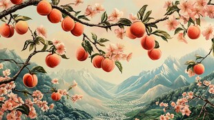 红富士包装插画