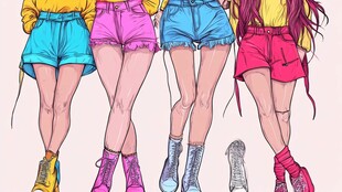 潮流服饰插画女孩