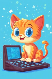 原创卡通智能小猫