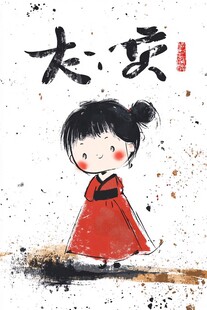 二十四节气插画大雪