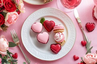 粉红色别致浪漫情人节