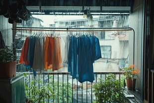 阳台晒衣