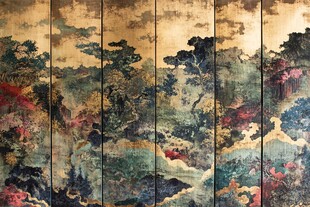 禅境墨韵油画屏风条屏