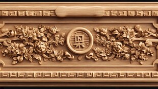 木雕家具浮雕图