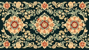 欧式花纹地毯花