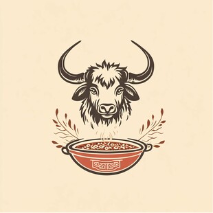 牛产品标识牛肉面标志