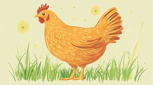 土鸡插画