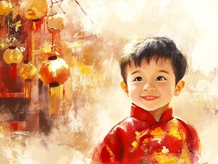 春节男孩