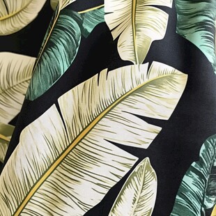 芭蕉叶面料印花色块