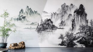 迎客松酒店客厅背景