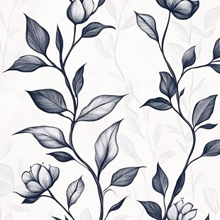 自然枝叶墙纸花纹