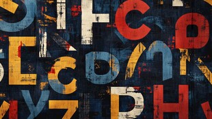 英文字母背景墙