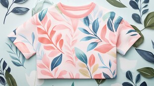 水彩服装印染图