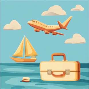 旅行宣传创意插画