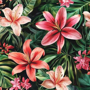 百合丛花图片素材下载