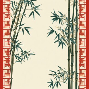 中式竹图