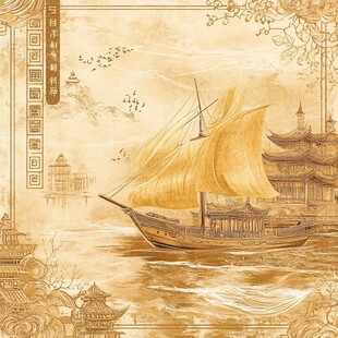 一帆风顺背景图案