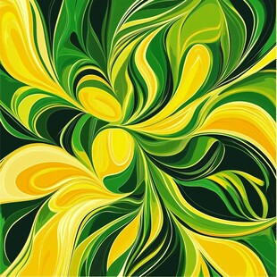绿色花纹底纹抽象线条