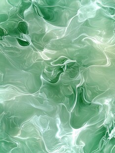 抽象写意流动色彩绿色