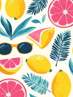 扁平风水果图案