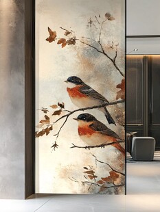 新中式红叶屏风