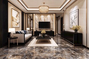 新中式大理石设计