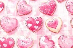 粉色爱心背景