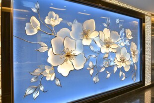 立体手绘金属花卉
