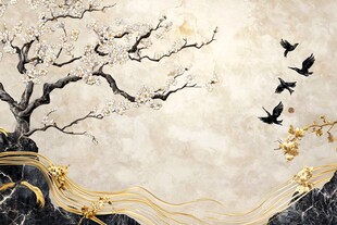 梅花轻奢背景墙