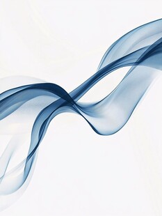 蓝色线条烟雾波浪