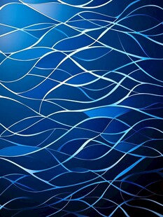 蓝色波纹唯美线条