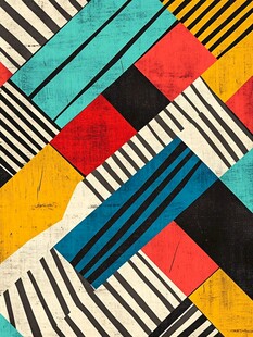 色块布纹几何条纹