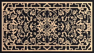 镂花通花屏风边框