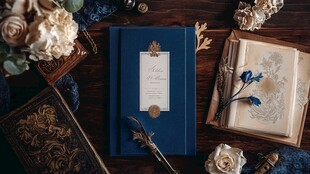 复古蓝金色婚礼