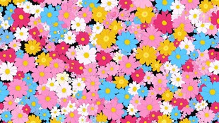 彩色花朵壁纸