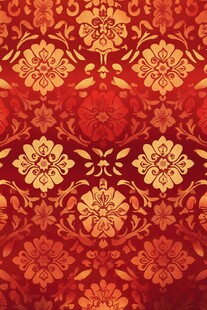 尊贵奢华红色花纹