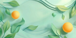 祖母绿橙色立体背景