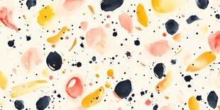 毛笔笔触水磨石肌理